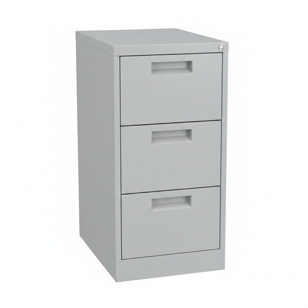Stainless Steel 3 Drawer Metal Filing Cabinet