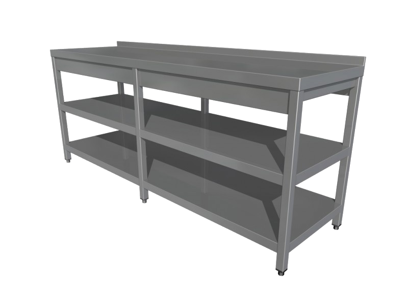 Stainless Steel Working Table With 6-Legs