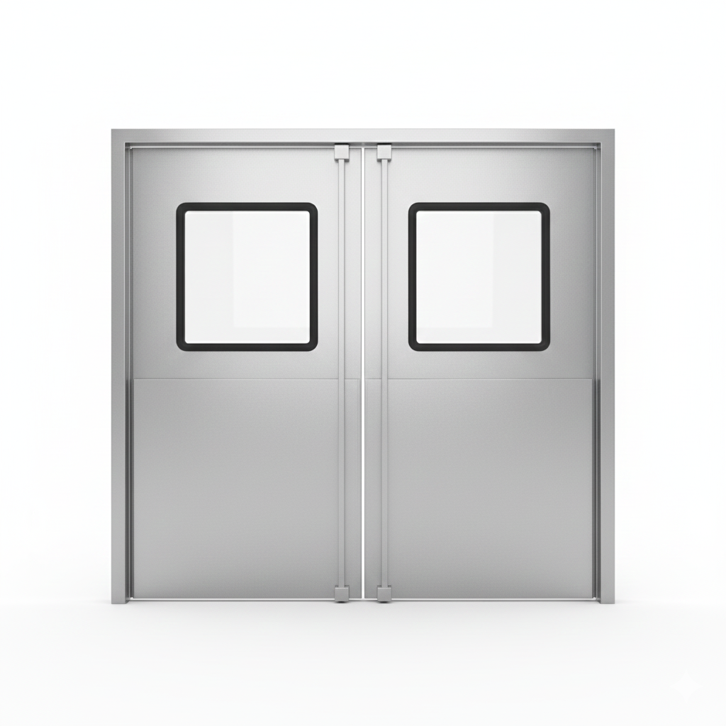 Stainless Steel Double Leaf Swing Door